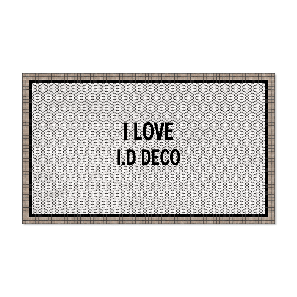 Tapis de sol Personnalisé Classique Gris - Pôdevache - I.D DECO MARSEILLE