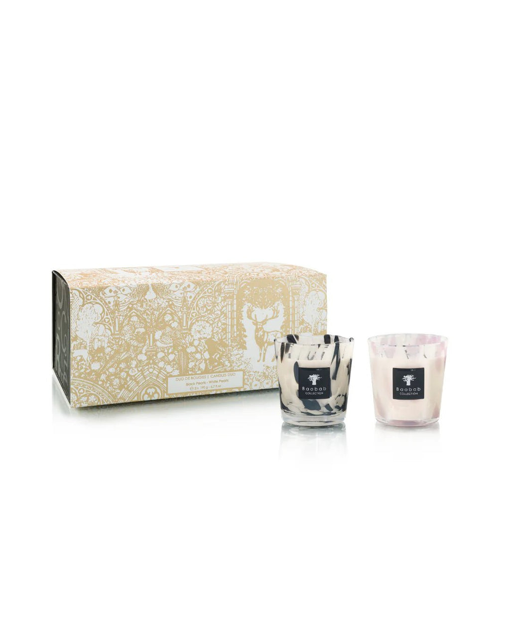 Coffret Duo Bougies Pearls - Baobab - I.D DECO MARSEILLE