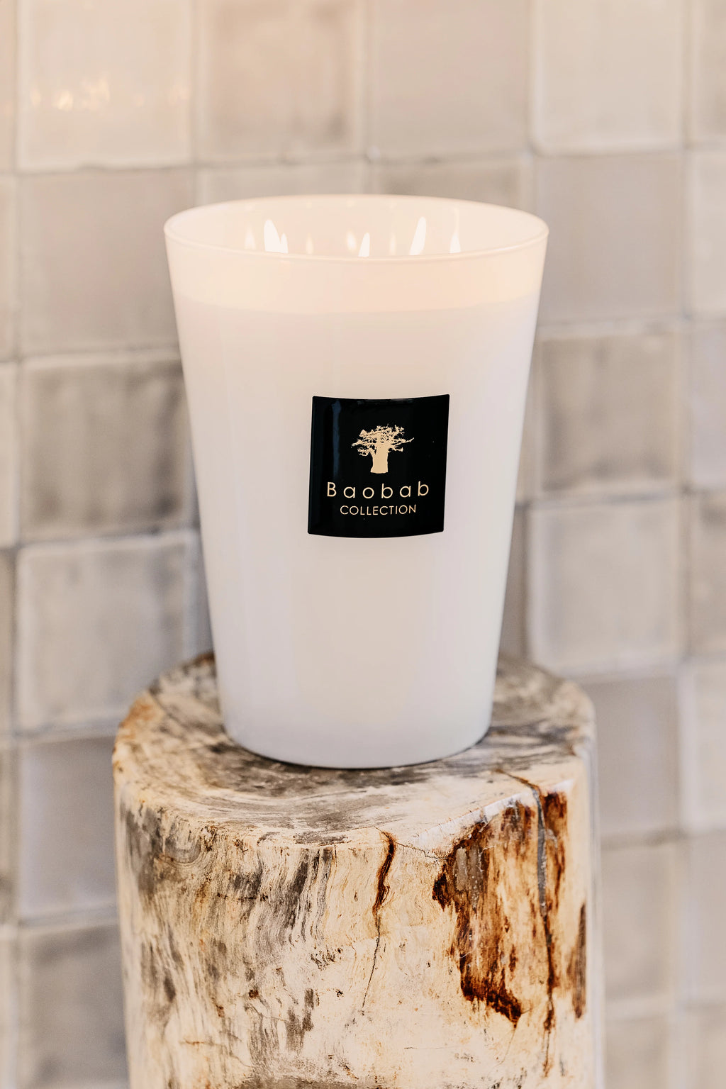 Bougie Baobab - Les Prestigieuses Pierre de Lune - I.D DECO MARSEILLE