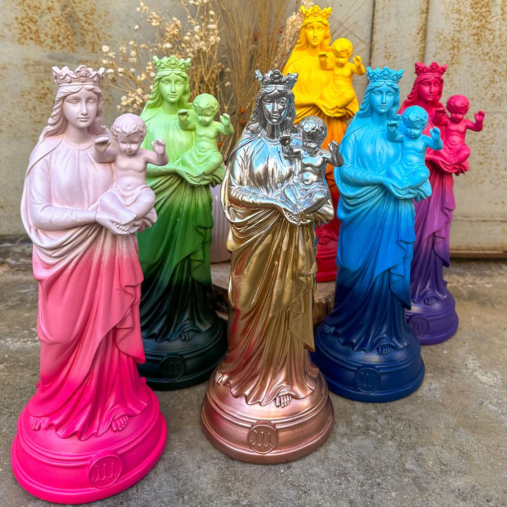 Statue Notre Dame de La Garde Tye and Dye - GRENADINE - J'ai Vu La Vierge - I.D DECO MARSEILLE