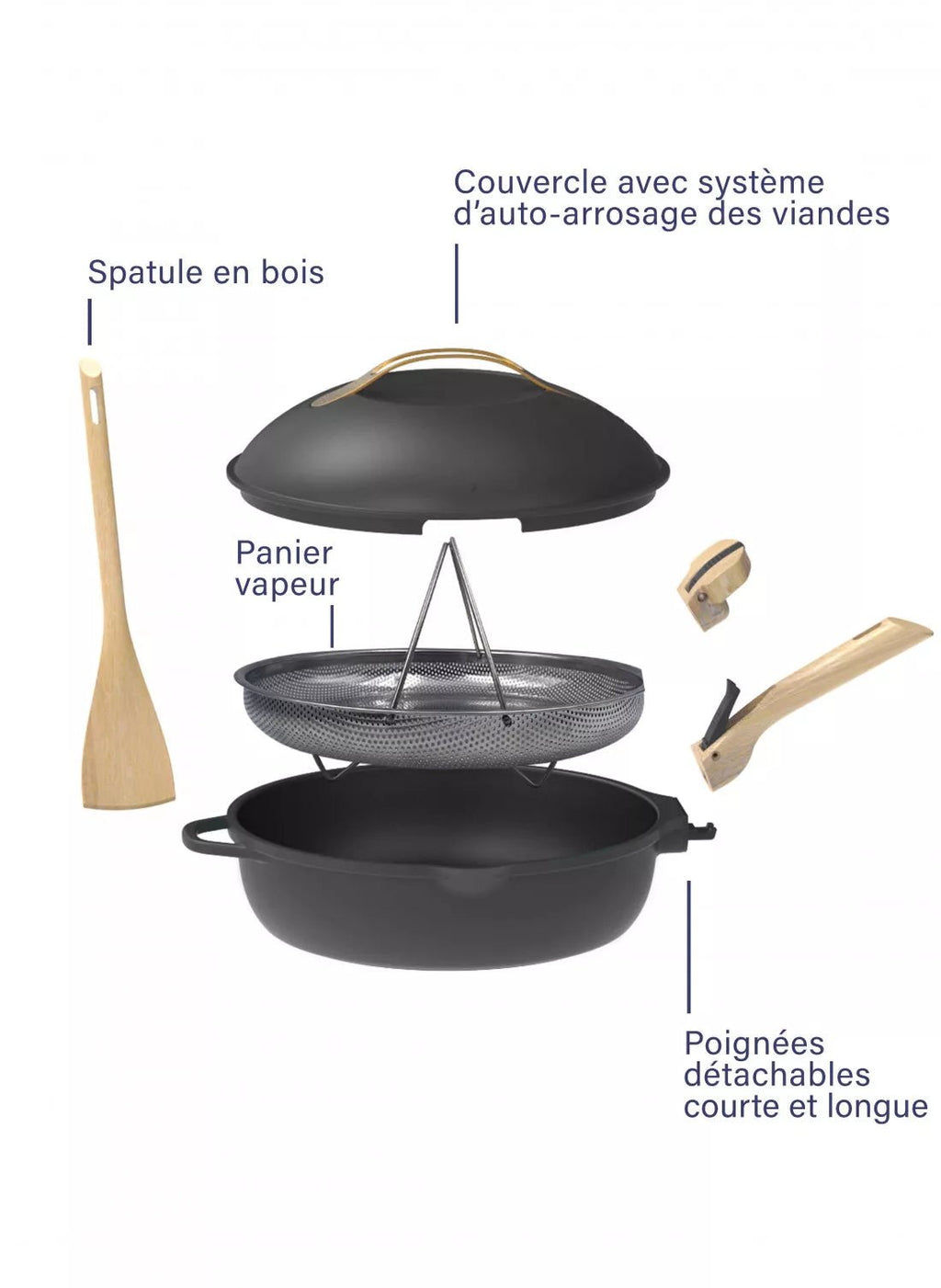La Fabuleuse Poêle 8 en 1 Météore 24cm - Cookut - I.D DECO MARSEILLE