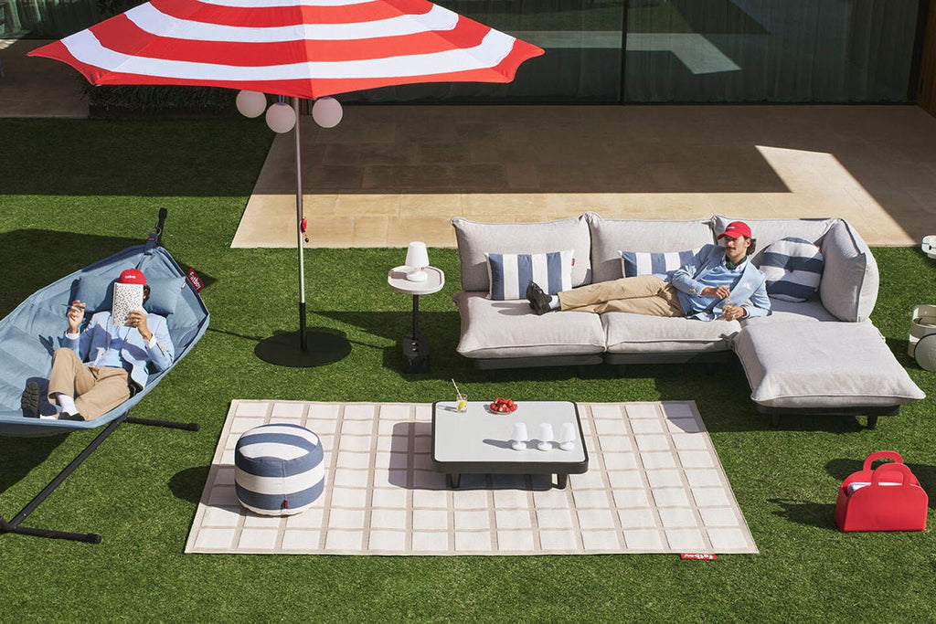 Tapis Carpretty Grand Checky Crème/Blanc - Fatboy - I.D DECO MARSEILLE