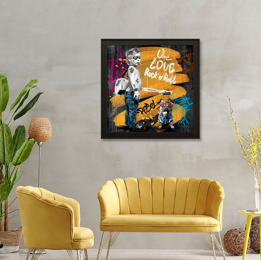 Romaric - Le petit rockeur et son chien - I.D DECO MARSEILLE