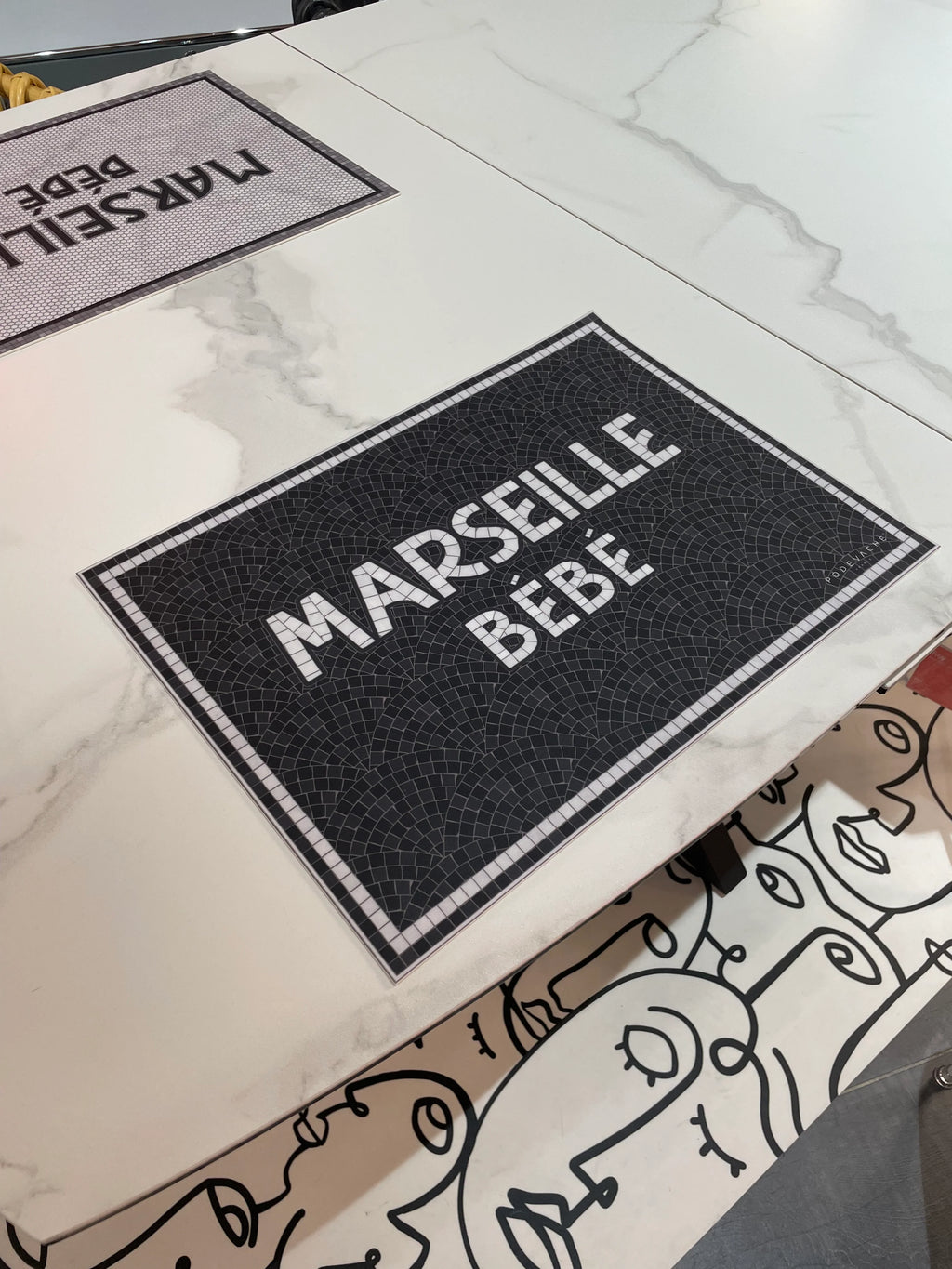 Set de table MARSEILLE BÉBÉ - Pôdevache (2 coloris) - I.D DECO MARSEILLE
