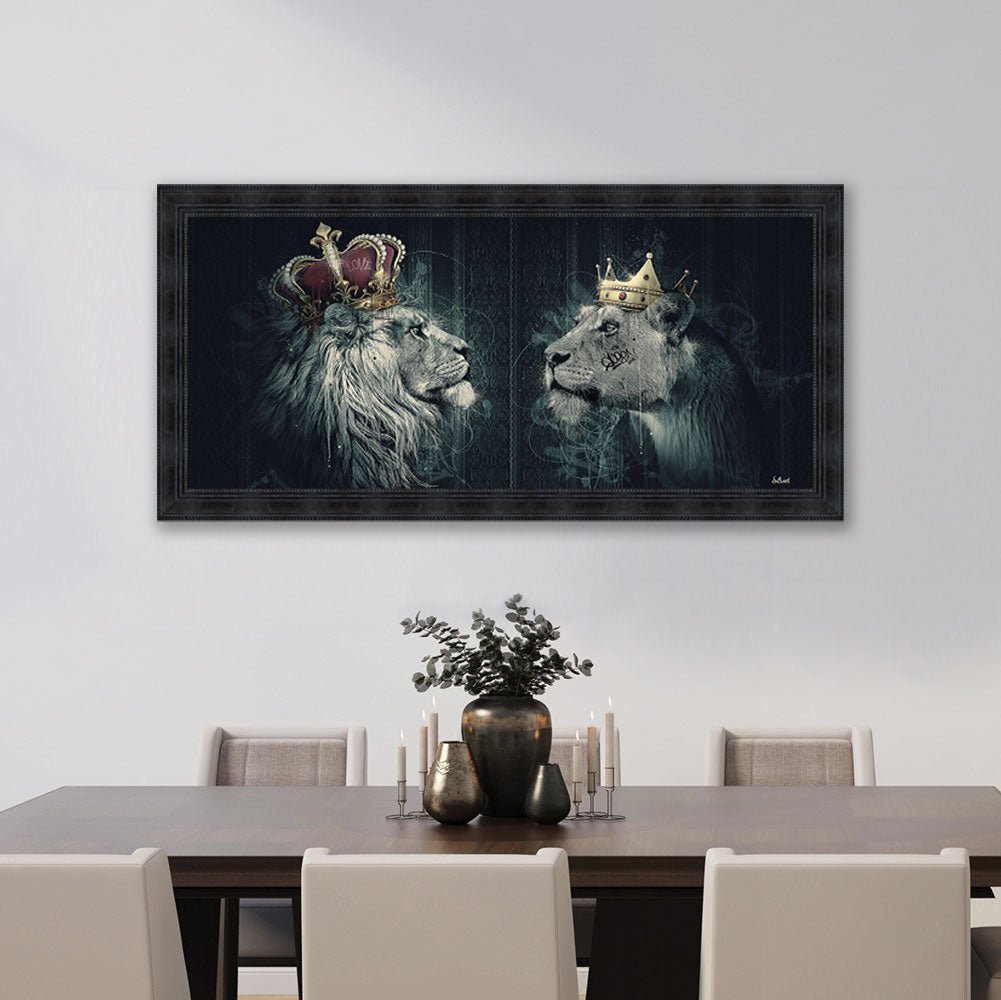 Sylvain Binet - Tableau Lions Couronnes - I.D DECO MARSEILLE