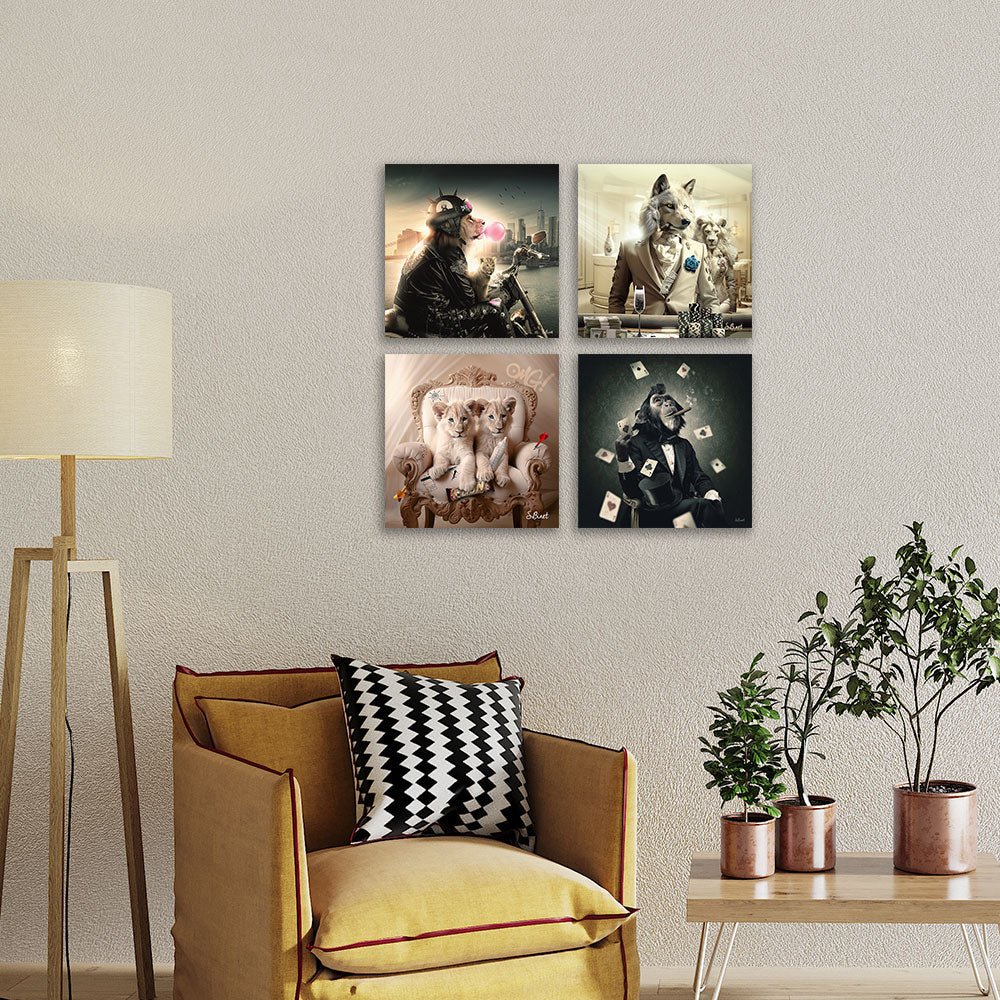 Sylvain Binet - Léopart Chesterfield - 20x20cm - I.D DECO MARSEILLE
