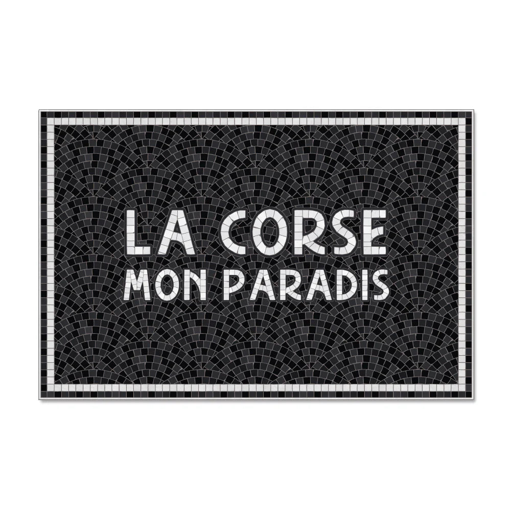 Tapis de sol Personnalisé Mosaïc Noir - Pôdevache - I.D DECO MARSEILLE