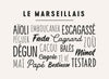 Set de table vinyle Marseille les expressions de Pôdevache