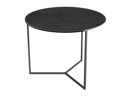 Table d'appoint venise avec plateau céramique couleur gris anthracite titane disponible chez I.D DECO Marseille en livraison à domicile et en retrait boutique