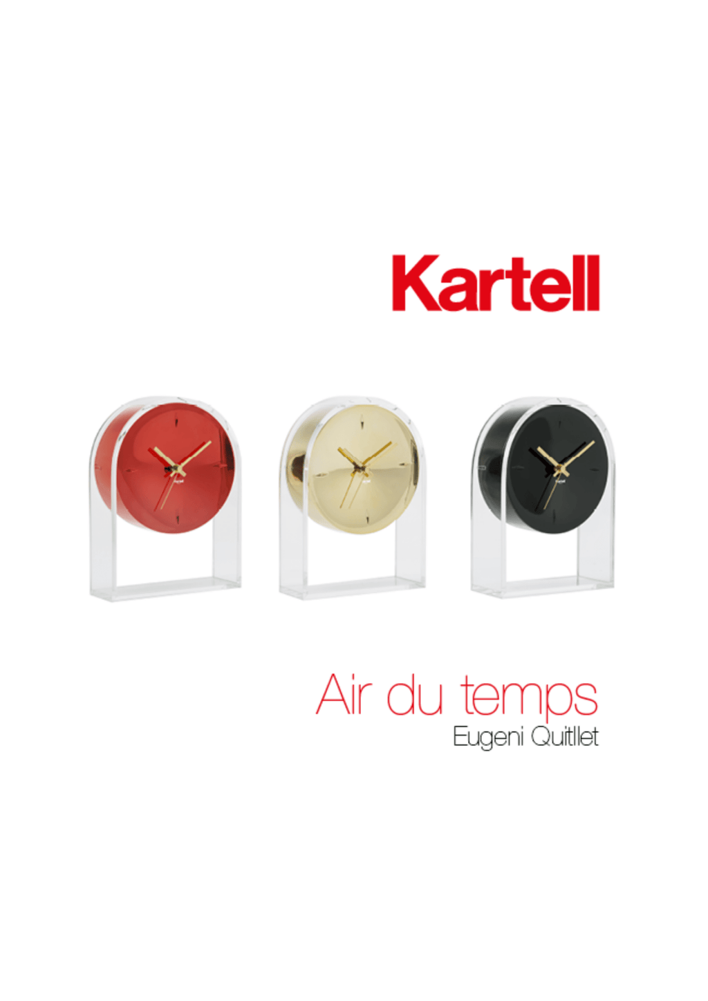 Horloge Air du Temps - Kartell (3 coloris) - I.D DECO MARSEILLE