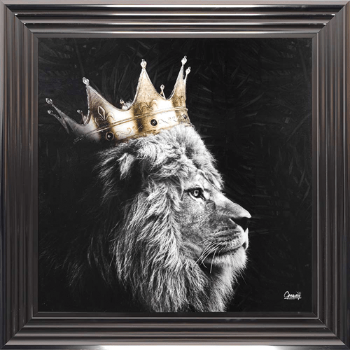 Tableau Gel et Strass King Lion - I.D DECO MARSEILLE