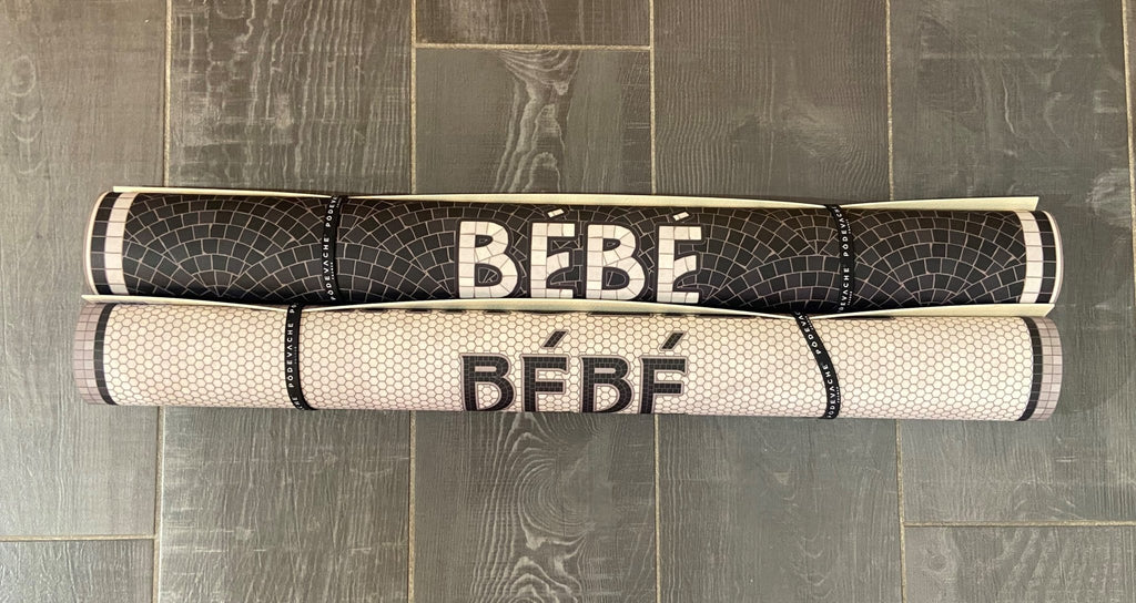 Tapis de sol Marseille Bébé Noir - Pôdevache - I.D DECO MARSEILLE