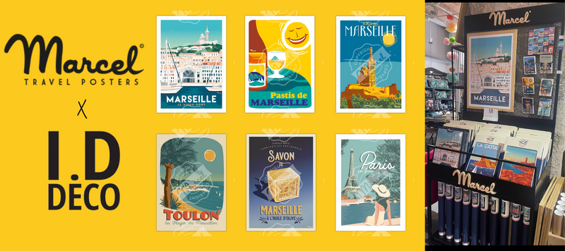 Marcel Travel Posters débarque chez I.D DECO Marseille !