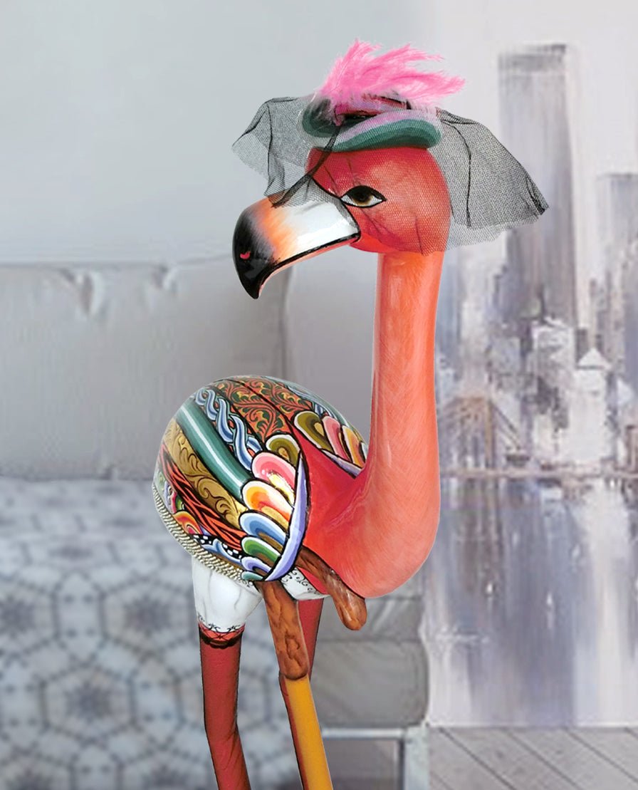 Statue Flamant Rose XL Felicity Tom’s Drag – Sculpture design colorée 157 cm - I.D DECO MARSEILLE