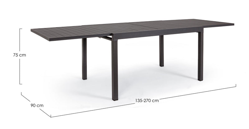 Table Ext. Lagius Anthracite