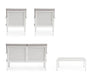 Set Salon Extérieur Blanc