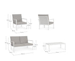 Set Salon Extérieur Blanc