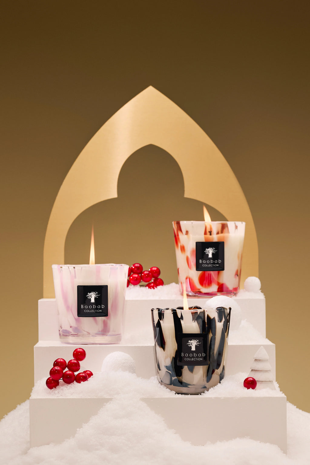 Coffret Trio Bougies Pearls - Baobab - I.D DECO MARSEILLE