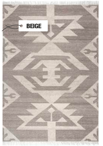 Tapis Azteque Beige - Outdoor (2 tailles) - I.D DECO MARSEILLE