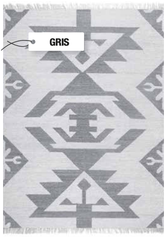 Tapis Azteque Gris - Outdoor (2 tailles) - I.D DECO MARSEILLE