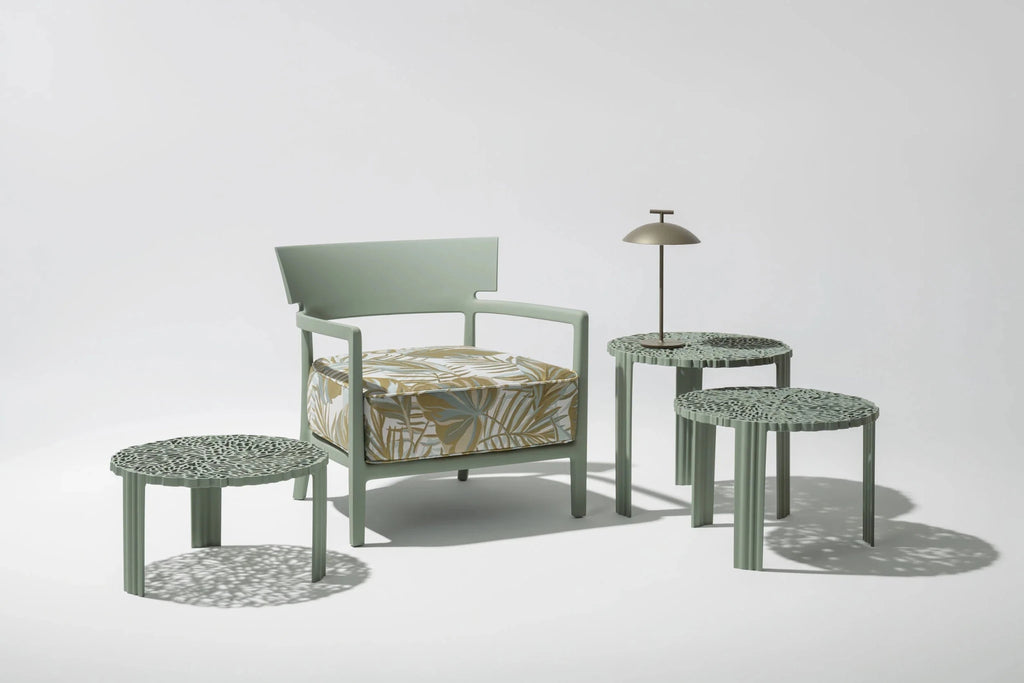 Fauteuil Cara Mat Outdoor Liberty Chile Palm - Kartell (2 coloris) - I.D DECO MARSEILLE