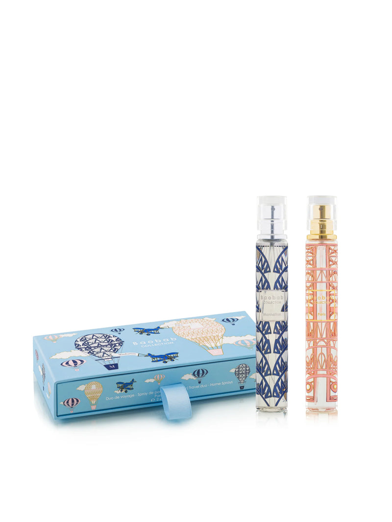 Coffret Cadeau Sprays d'intérieur Manhattan & Paris - Baobab