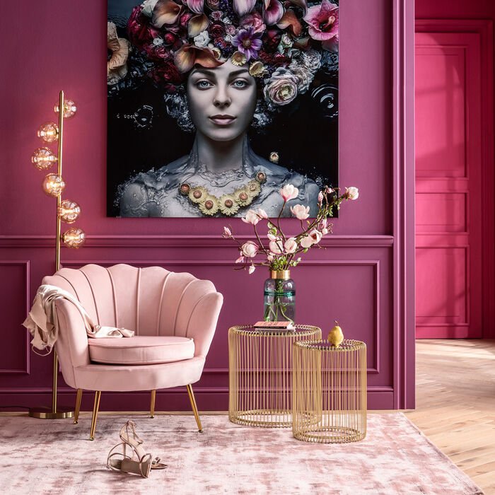 Fauteuil Coquillage Rose Water Lily - I.D DECO MARSEILLE