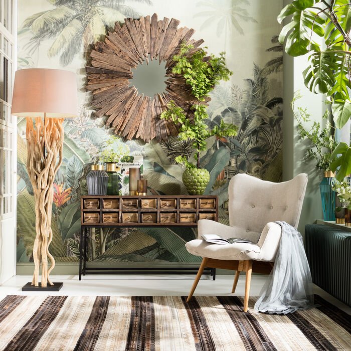 Fauteuil Vicky Écru & Bois - I.D DECO MARSEILLE