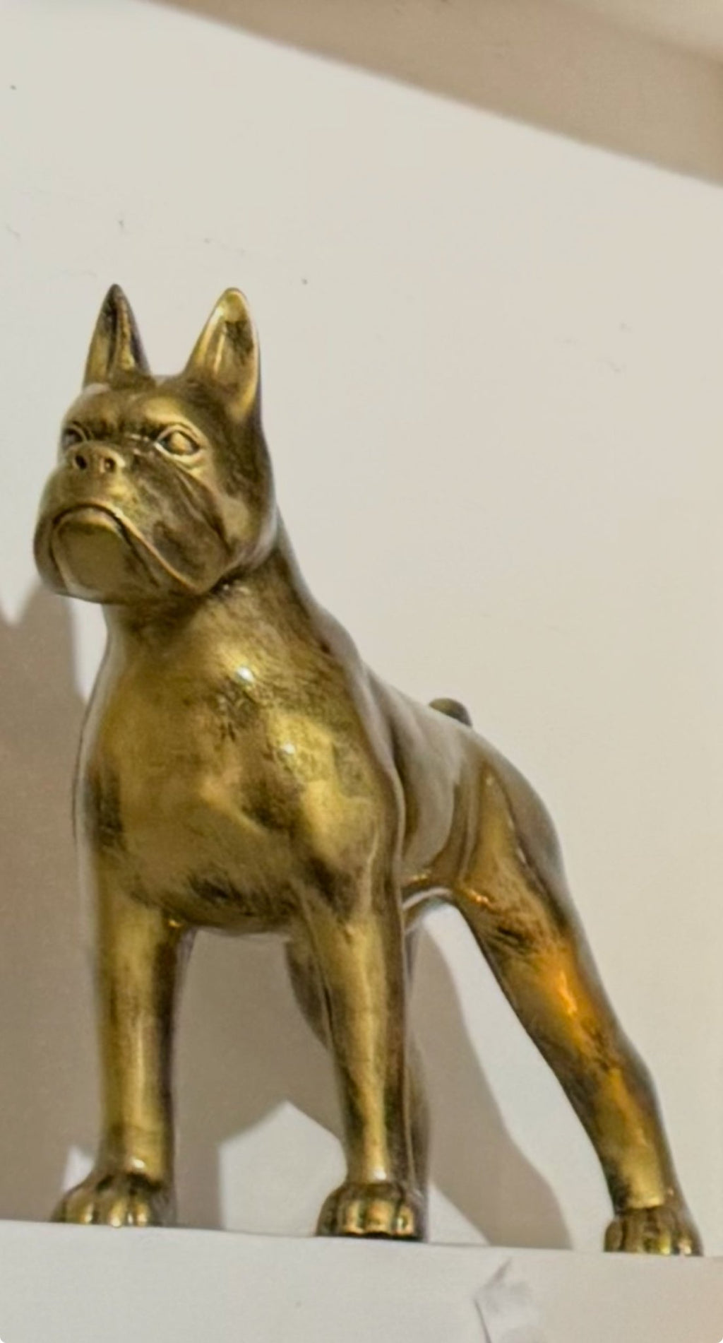 Sculpture Boxer patiné or 50cm - I.D DECO MARSEILLE