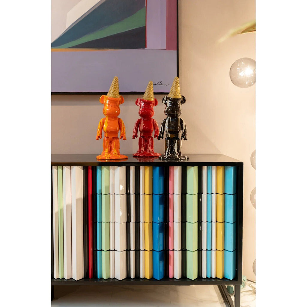 Figurine décorative Gelato Bear rouge 40cm - I.D DECO MARSEILLE