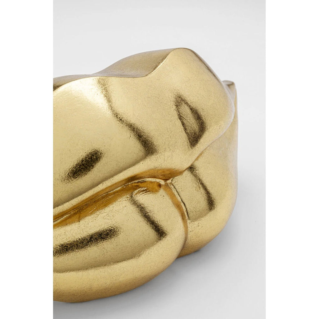 Décoration tirelire Lips doré 13cm - I.D DECO MARSEILLE