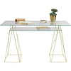Bureau Polar laiton - verre - I.D DECO MARSEILLE
