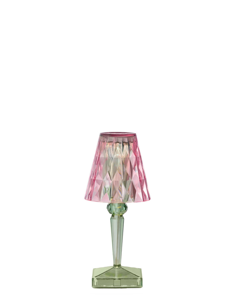 Lampe BATTERY New Colors Rose Vert sans fil Led - Kartell