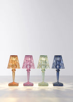 Lampe BATTERY New Colors Rose Vert sans fil Led - Kartell