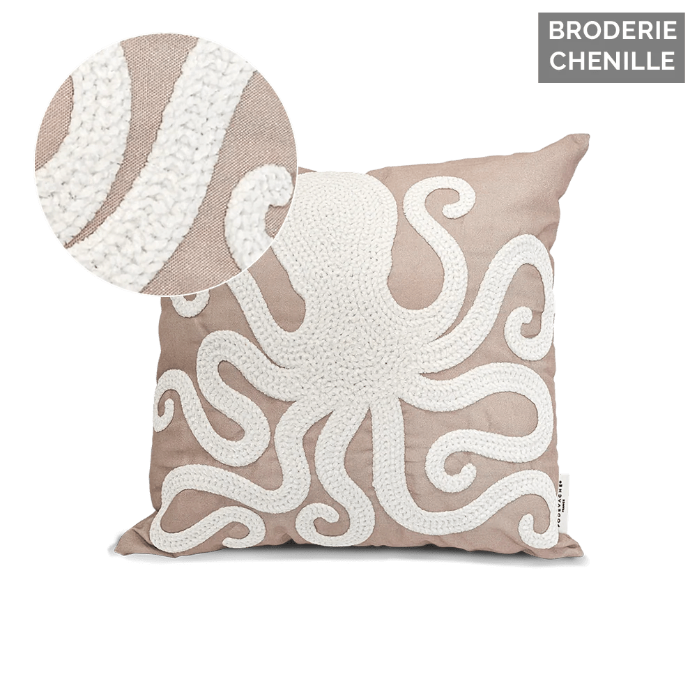 Coussin Extérieur Brodé Molto - Pôdevache - I.D DECO MARSEILLE