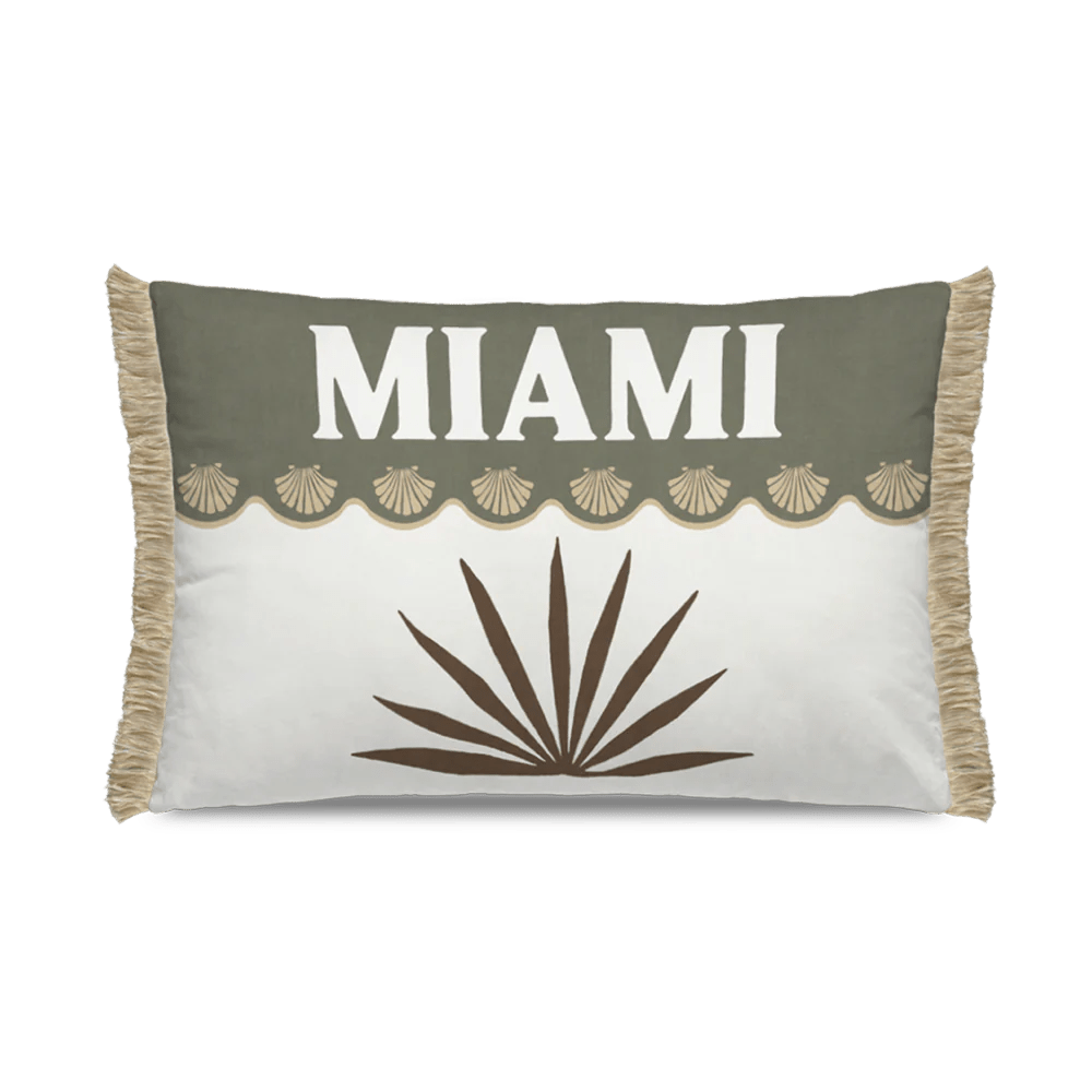 Coussin extérieur frangé Miami - Pôdevache - I.D DECO MARSEILLE