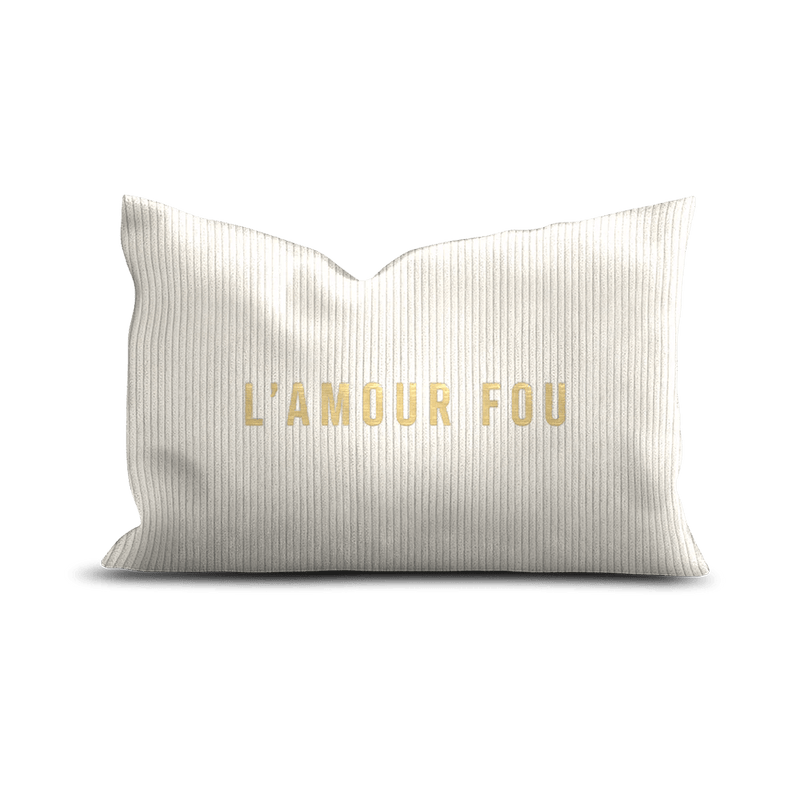 Coussin Velours Brodé Amour Fou - Pôdevache - I.D DECO MARSEILLE
