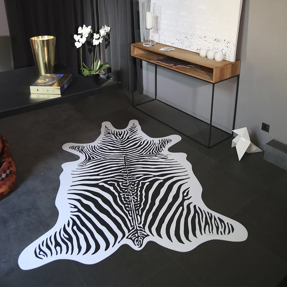 Tapis Vinyle Zebra - Pôdevache (4 couleurs) - I.D DECO MARSEILLE