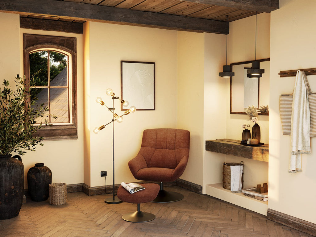 Fauteuil + repose pieds Baolib - Terracotta - I.D DECO MARSEILLE