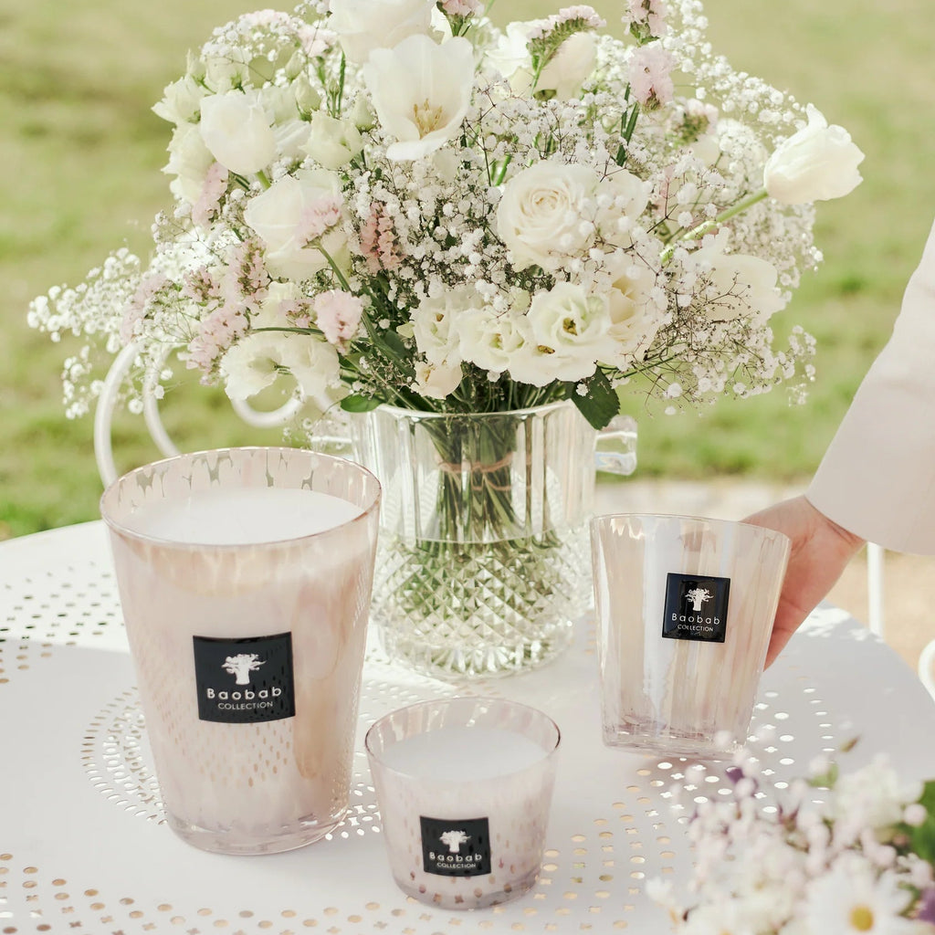 Bougie Baobab Pearls White chez I.D DECO MARSEILLE