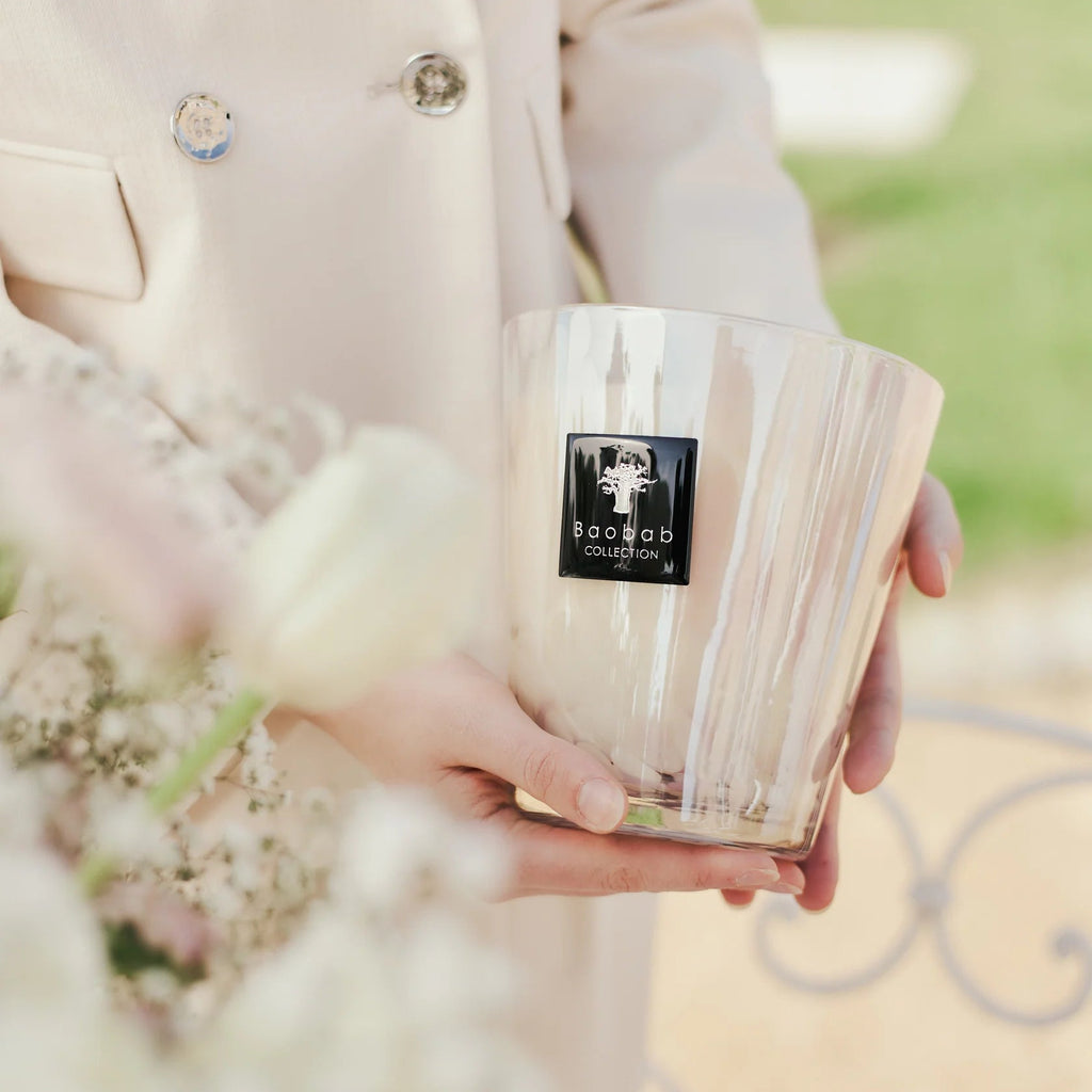 Bougie Baobab Pearls White chez I.D DECO MARSEILLE