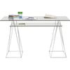 Bureau Polar chromé - verre - I.D DECO MARSEILLE