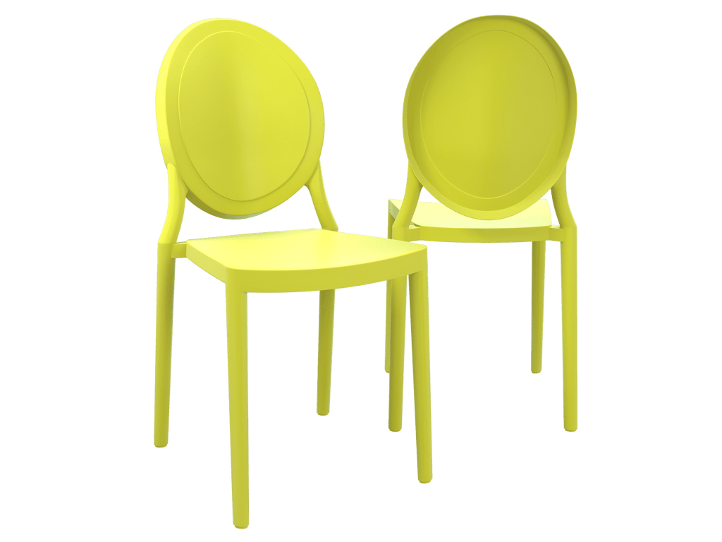 Chaise Léa Lemon - intérieur et extérieur - I.D DECO MARSEILLE