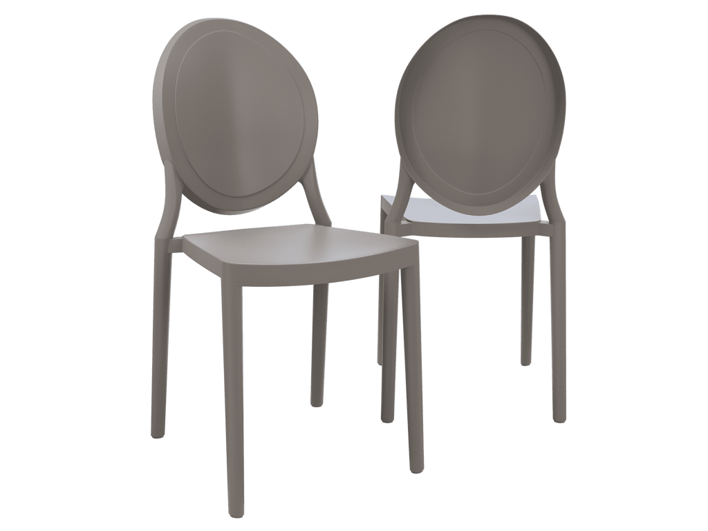 Chaise Léa Taupe - intérieur et extérieur - I.D DECO MARSEILLE