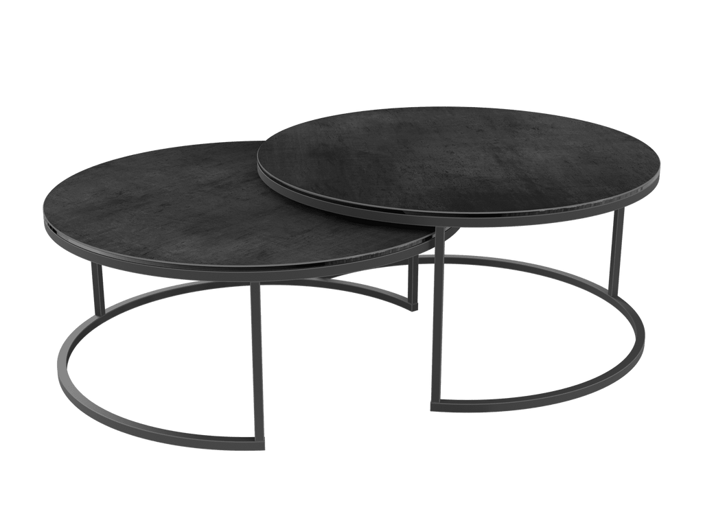 Table basse ronde céramique Roma 90cm Personnalisable - I.D DECO MARSEILLE
