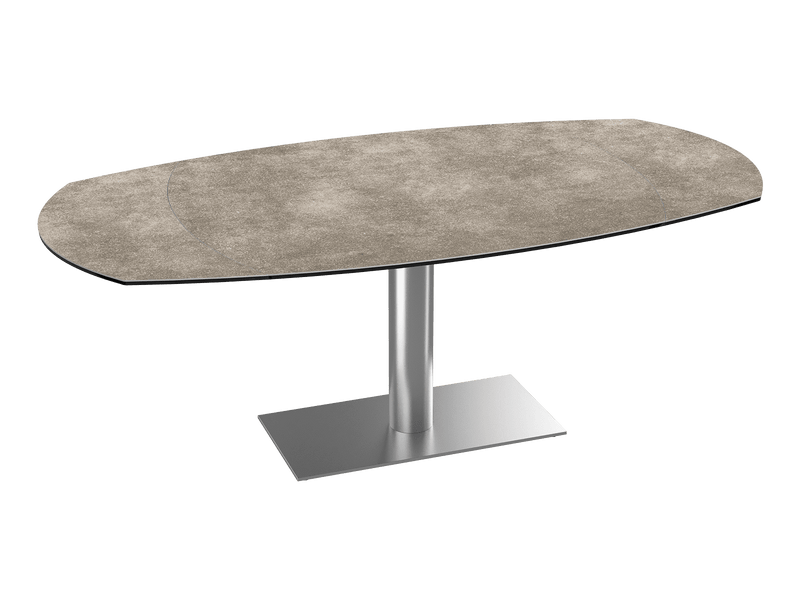 Table de repas céramique Archi - Acier brossé - I.D DECO MARSEILLE