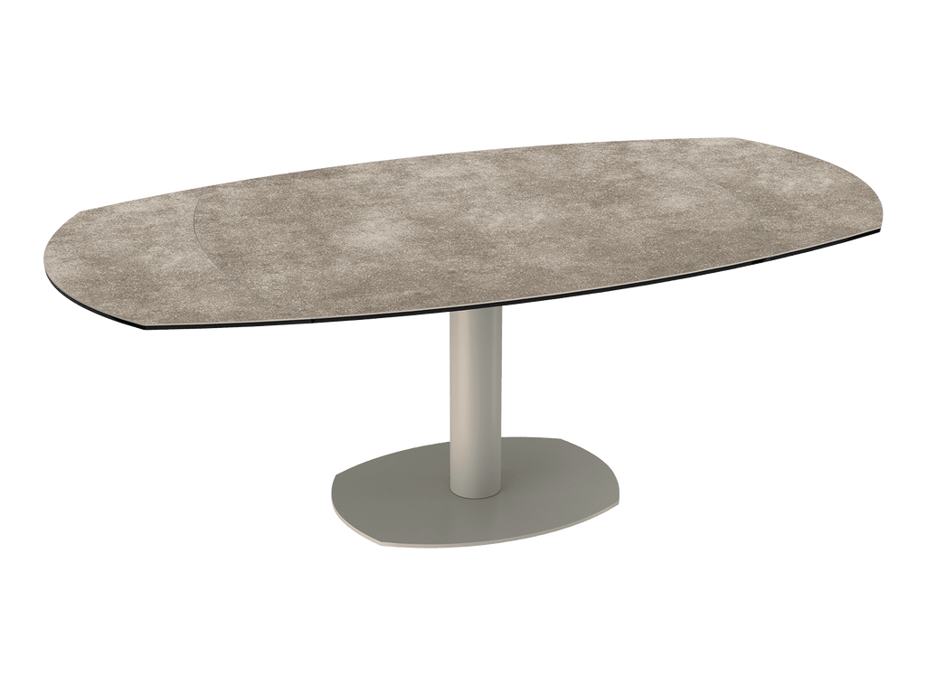 Table de repas céramique Archi - Acier laqué gris - I.D DECO MARSEILLE