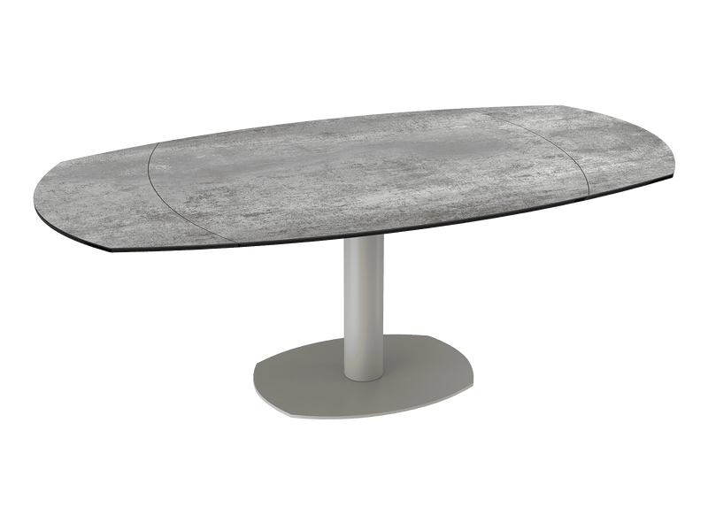 Table de repas céramique Archi - Acier laqué gris - I.D DECO MARSEILLE