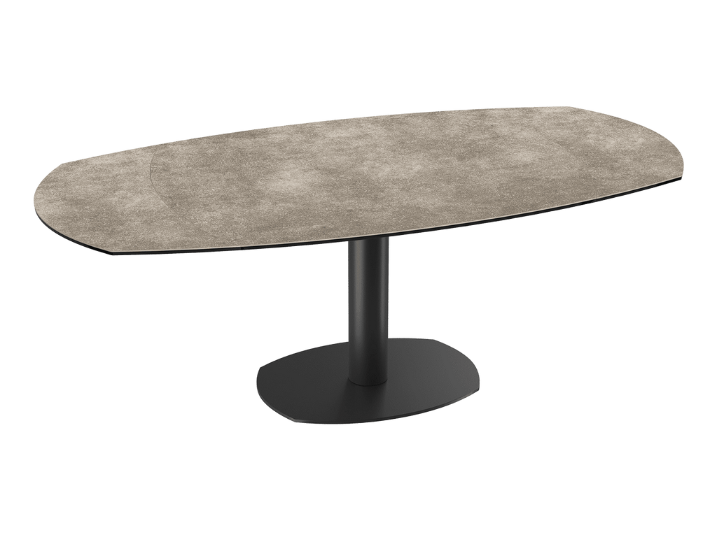 Table de repas céramique Archi - Acier laqué noir - I.D DECO MARSEILLE