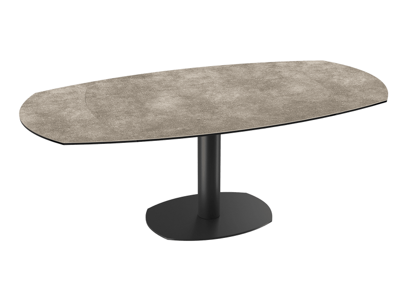 Table de repas céramique Archi - Acier laqué noir - I.D DECO MARSEILLE